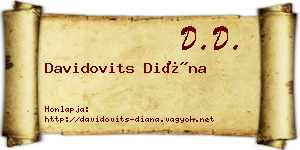 Davidovits Diána névjegykártya